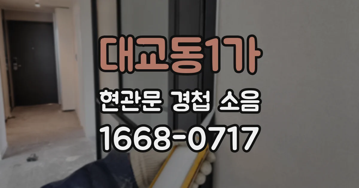 대교동1가 현관문 경첩 소음