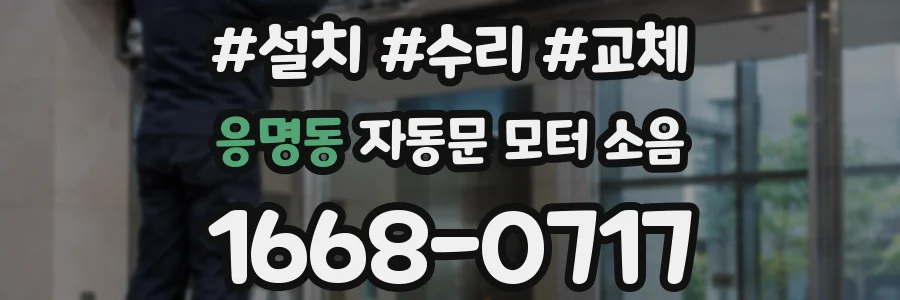 응명동 자동문 모터 소음