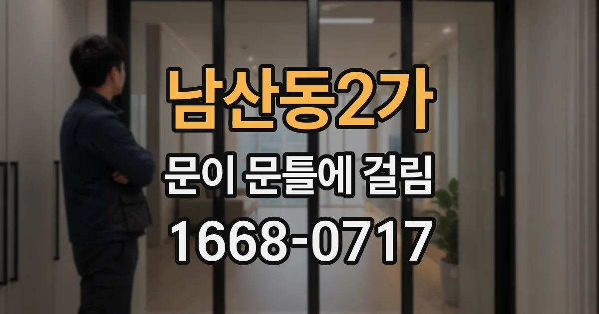 남산동2가 문이 문틀에 걸림