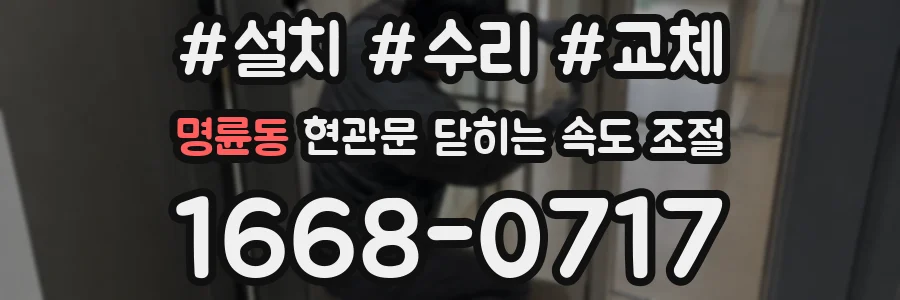 명륜동 현관문 닫히는 속도 조절