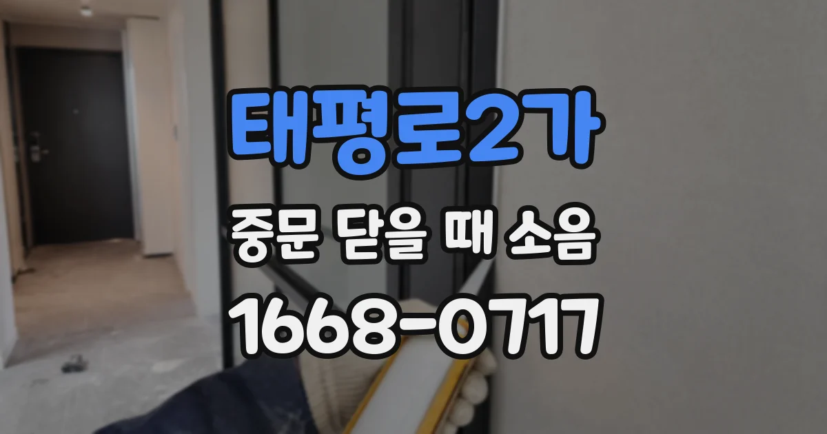 태평로2가 중문 닫을 때 소음