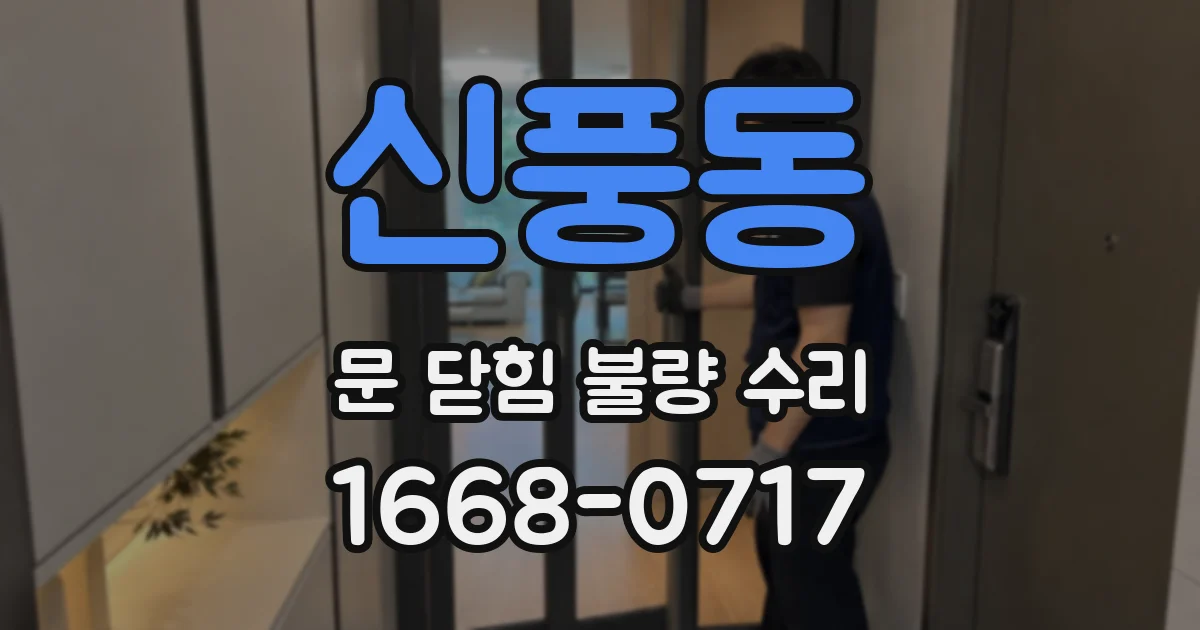 신풍동 문 닫힘 불량 수리