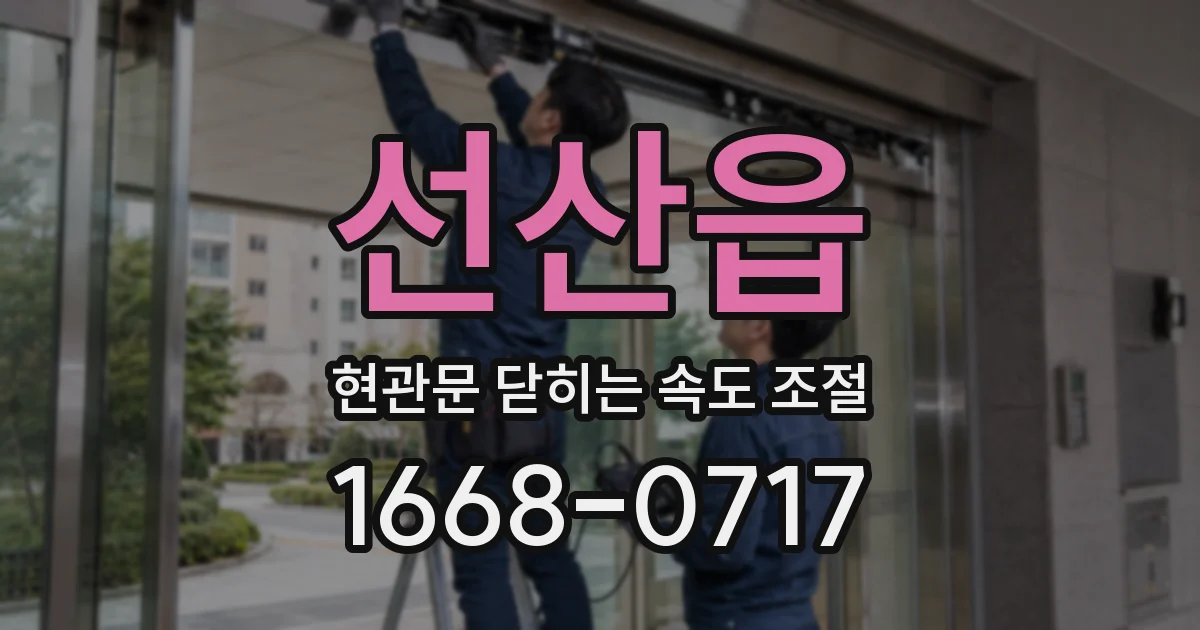 선산읍 현관문 닫히는 속도 조절