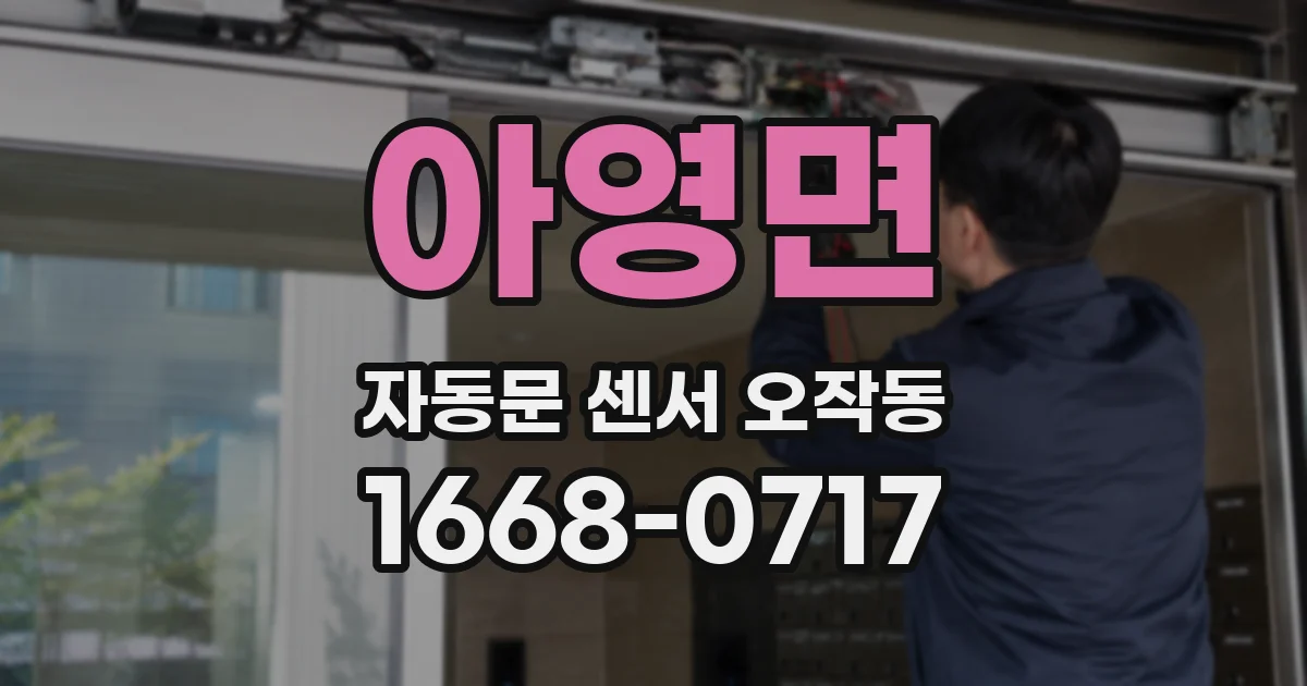 아영면 자동문 센서 오작동