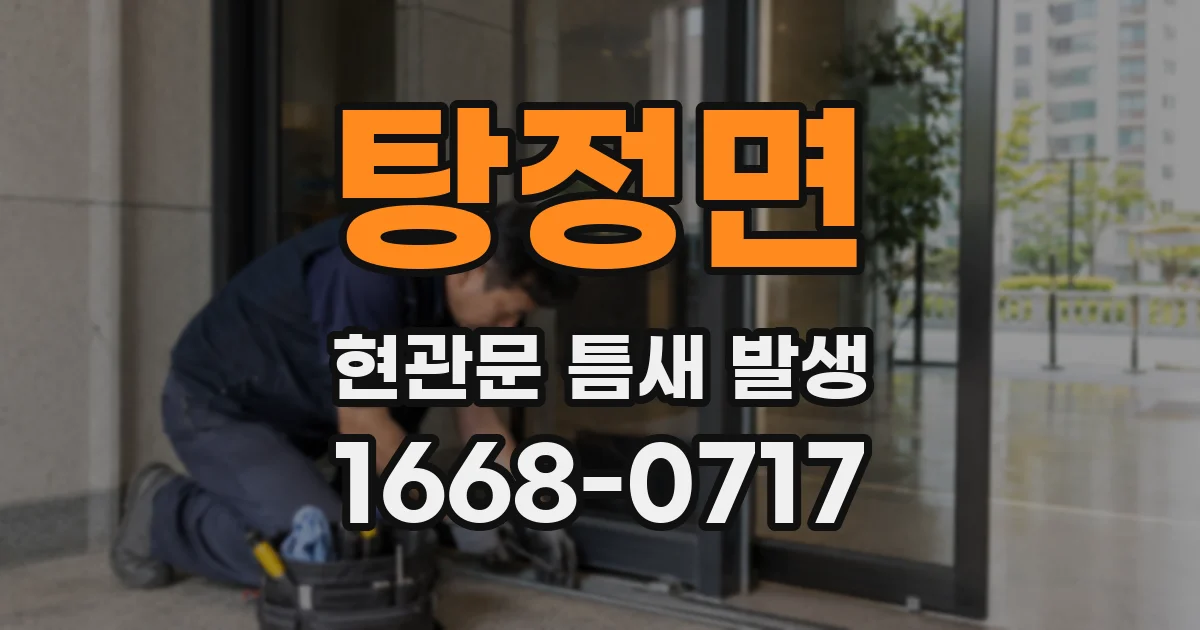 탕정면 현관문 틈새 발생
