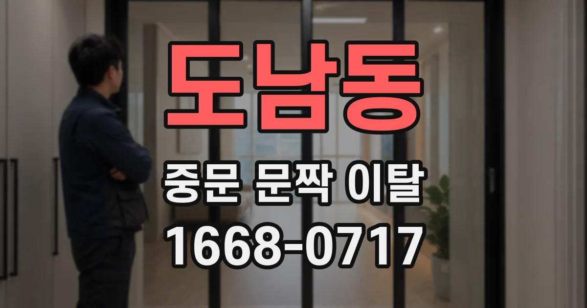 도남동 중문 문짝 이탈