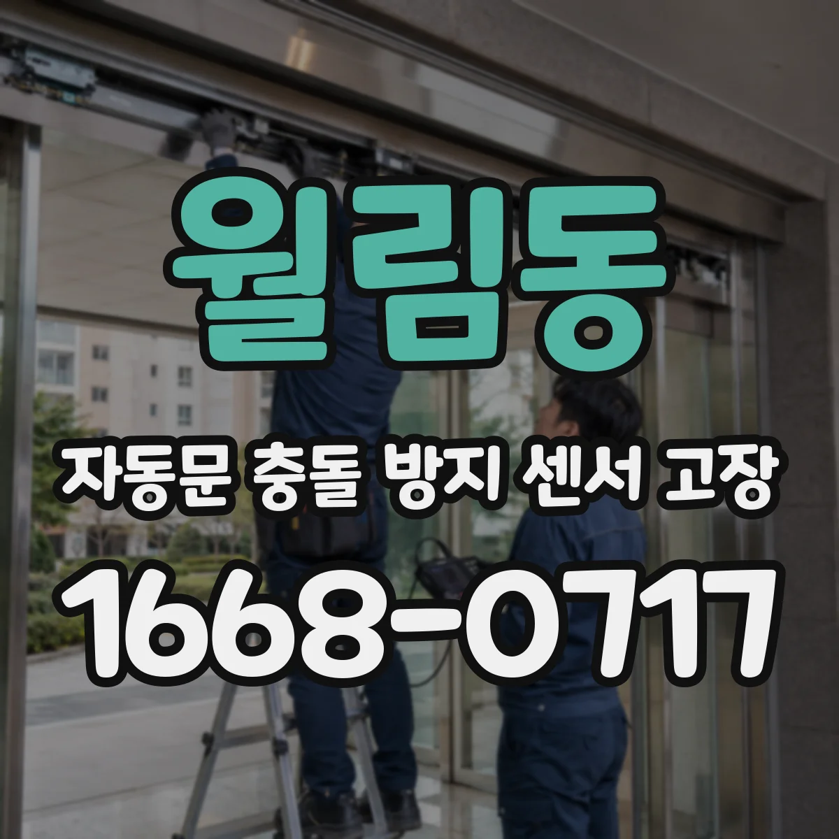 월림동 자동문 충돌 방지 센서 고장