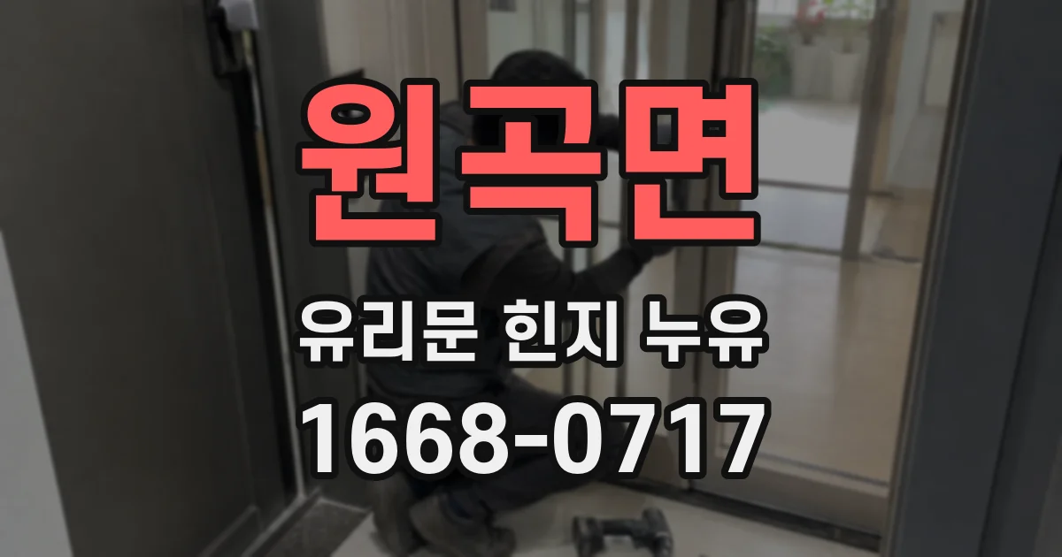 원곡면 유리문 힌지 누유