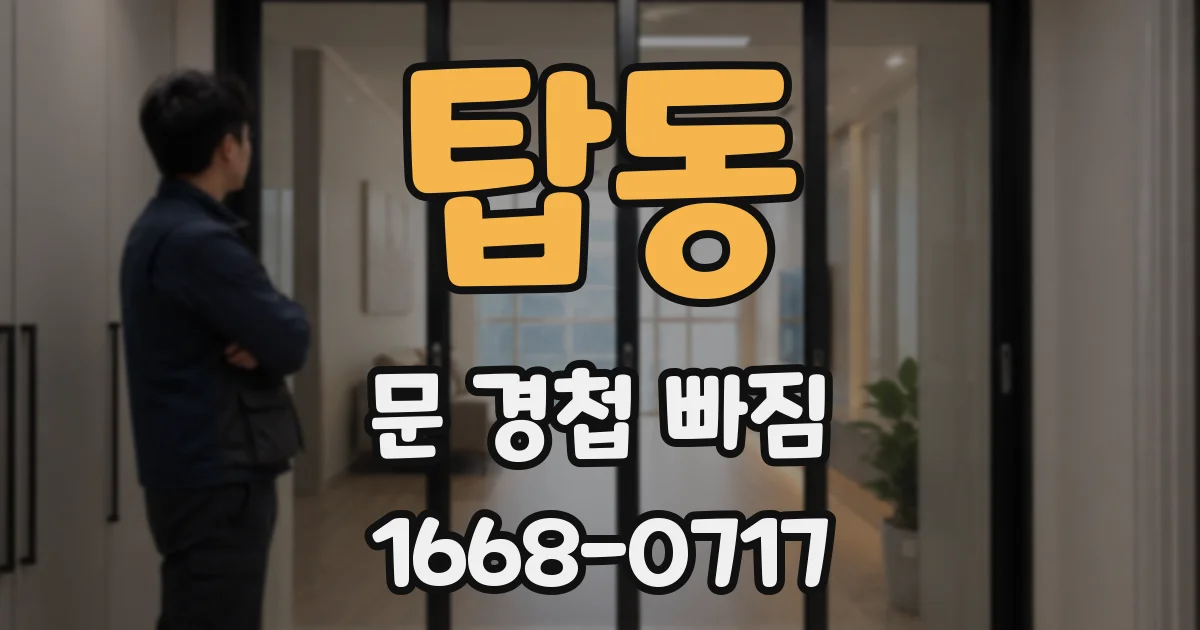 탑동 문 경첩 빠짐