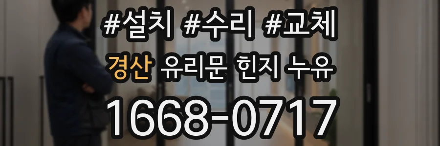 경산 유리문 힌지 누유