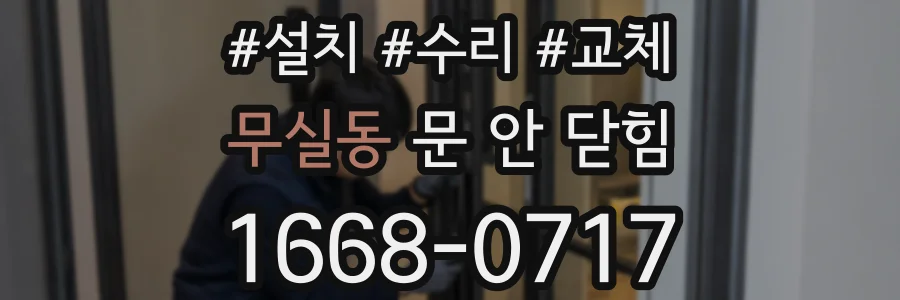 무실동 문 안 닫힘