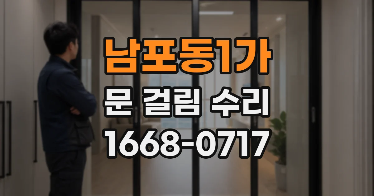 남포동1가 문 걸림 수리