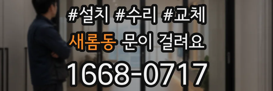 새롬동 문이 걸려요