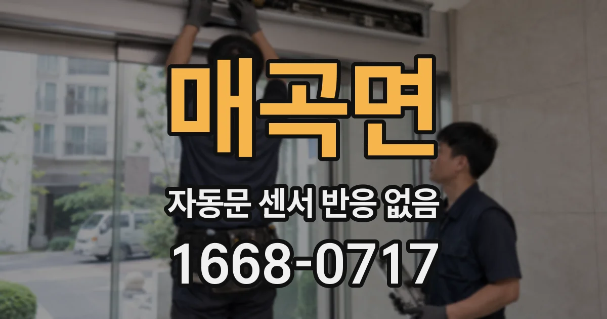 매곡면 자동문 센서 반응 없음