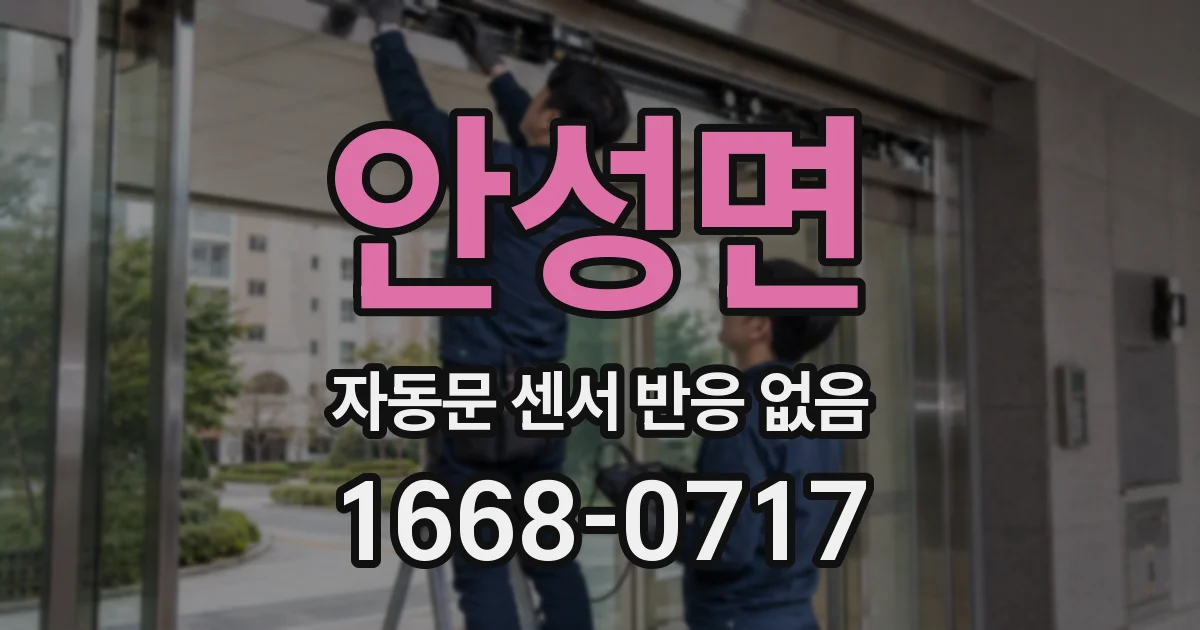 안성면 자동문 센서 반응 없음