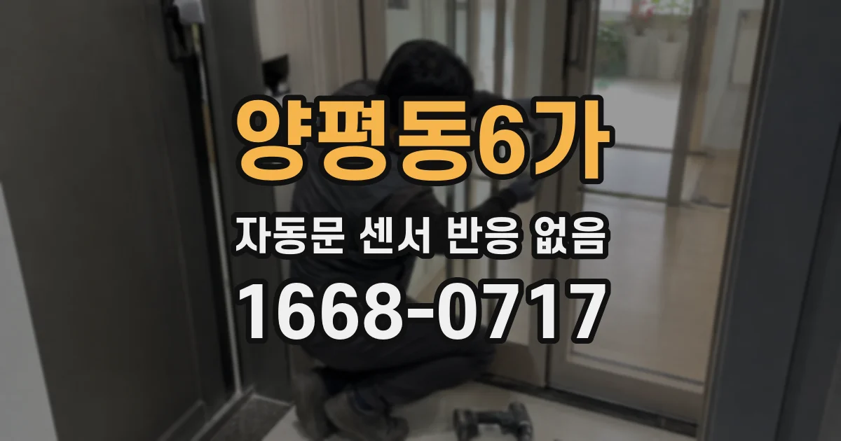 양평동6가 자동문 센서 반응 없음