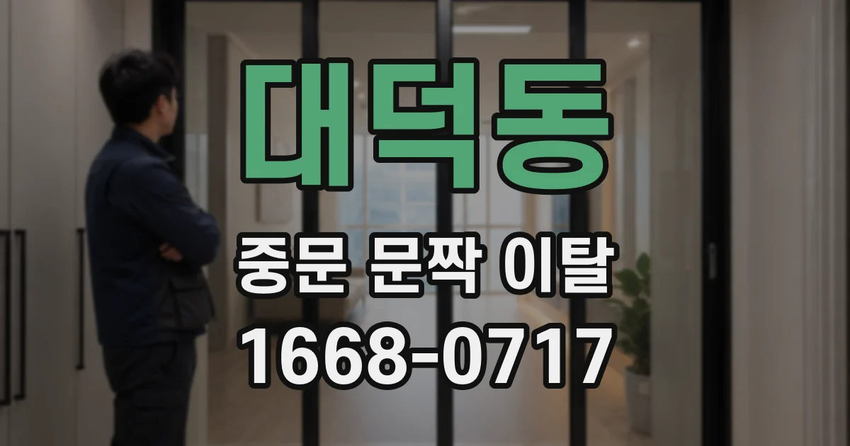 대덕동 중문 문짝 이탈