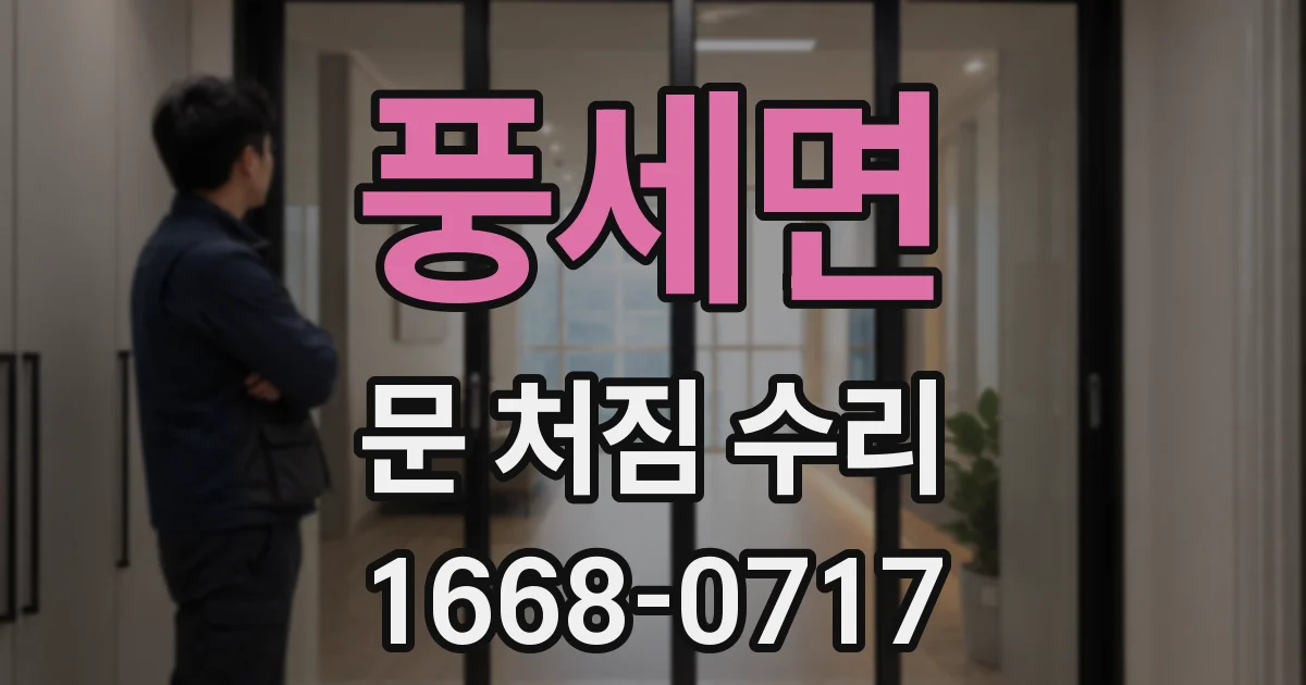 풍세면 문 처짐 수리