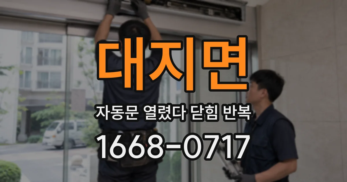 대지면 자동문 열렸다 닫힘 반복