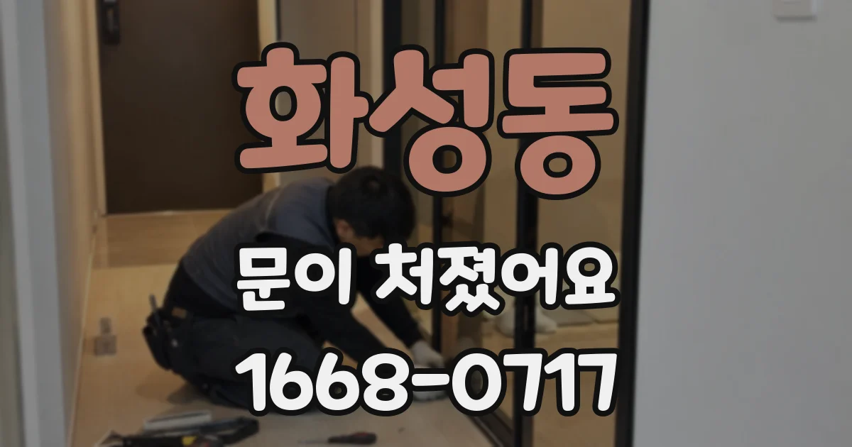 화성동 문이 처졌어요