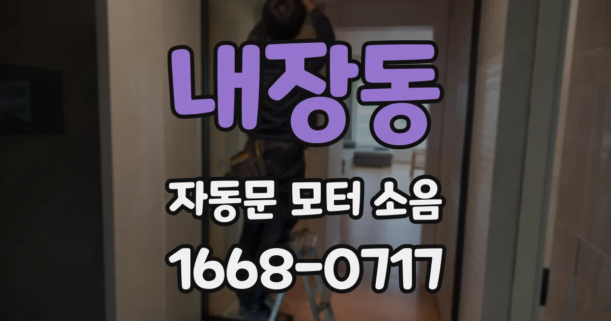 내장동 자동문 모터 소음