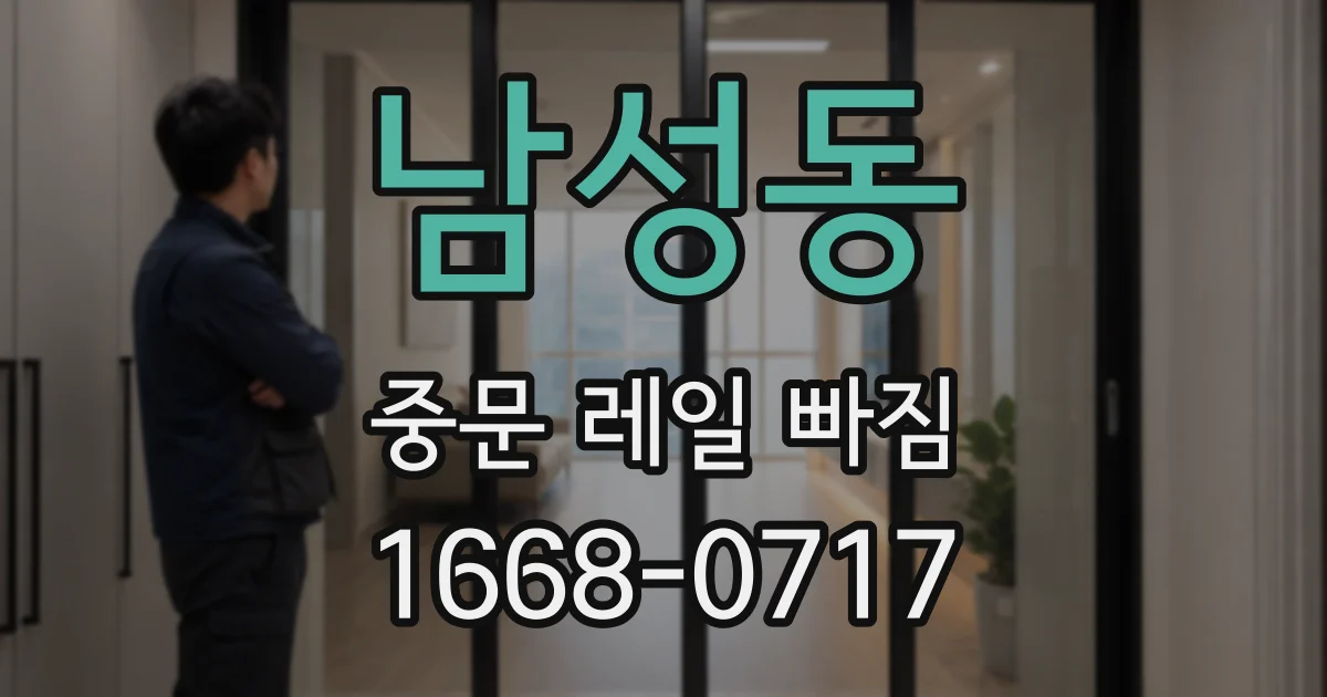 남성동 중문 레일 빠짐