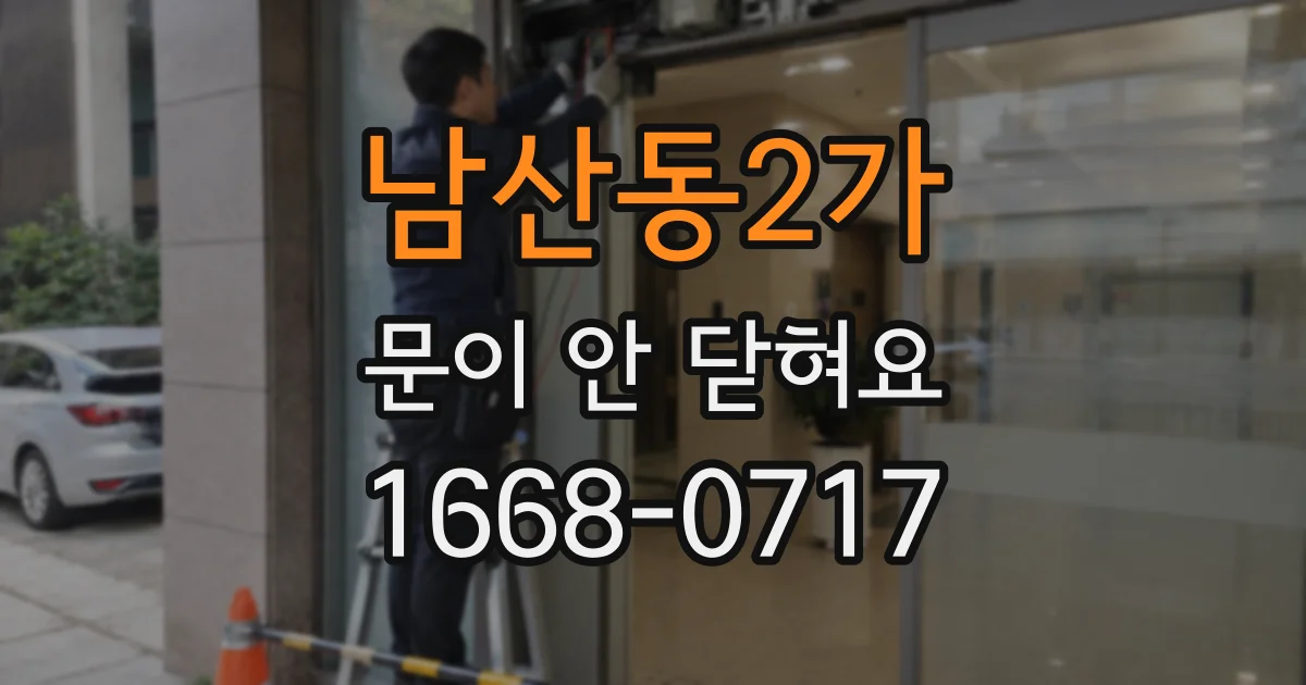 남산동2가 문이 안 닫혀요