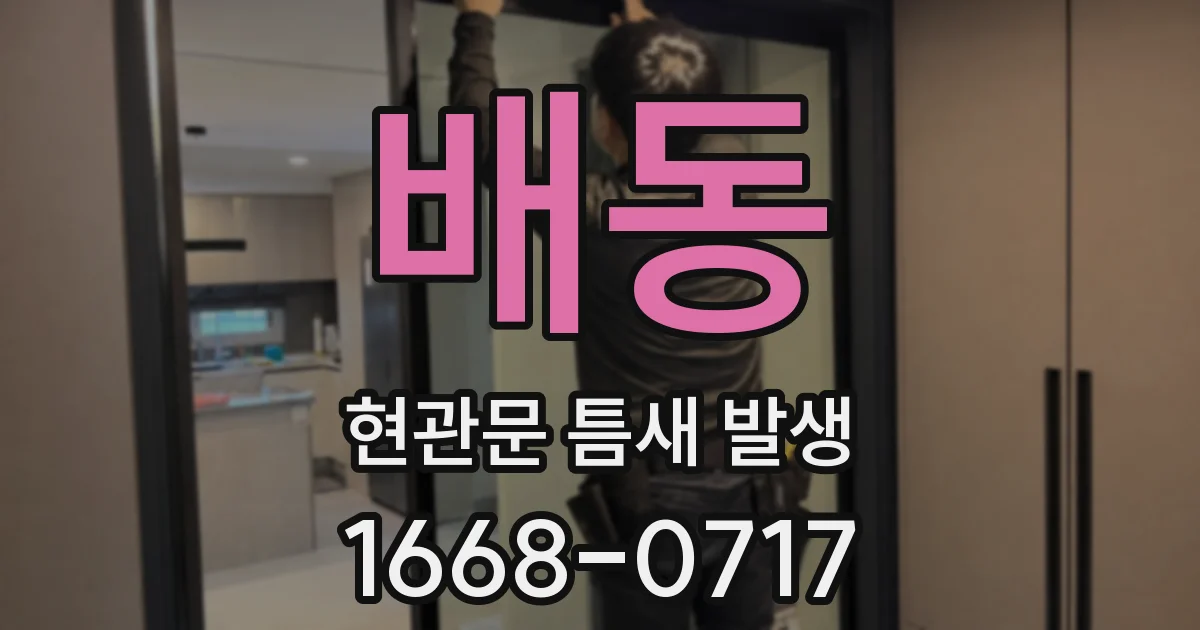 배동 현관문 틈새 발생