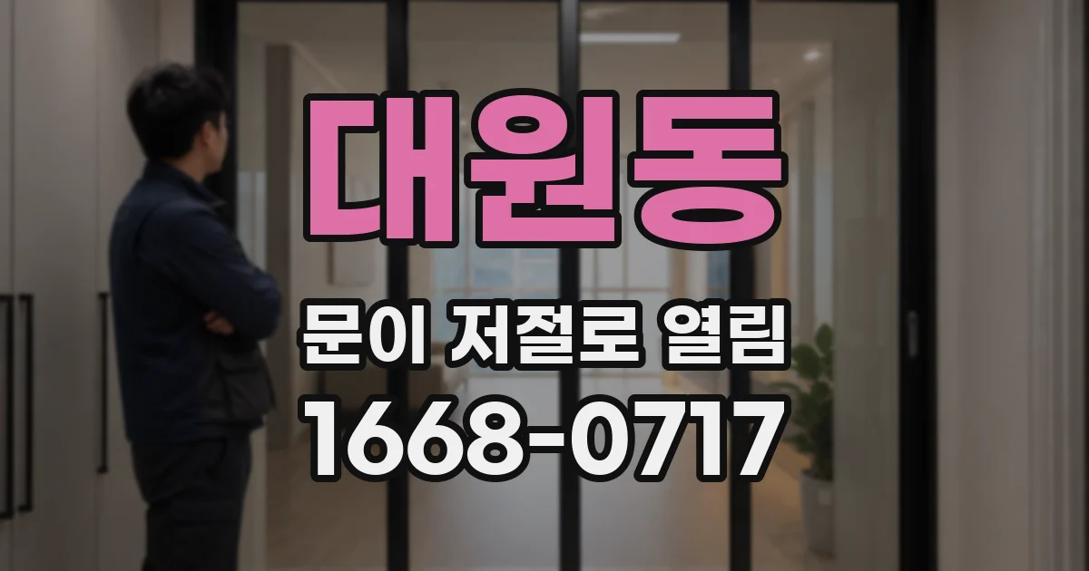 대원동 문이 저절로 열림