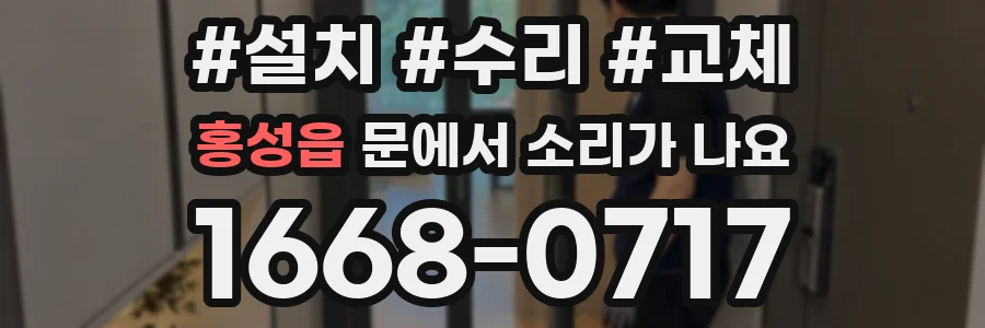 홍성읍 문에서 소리가 나요
