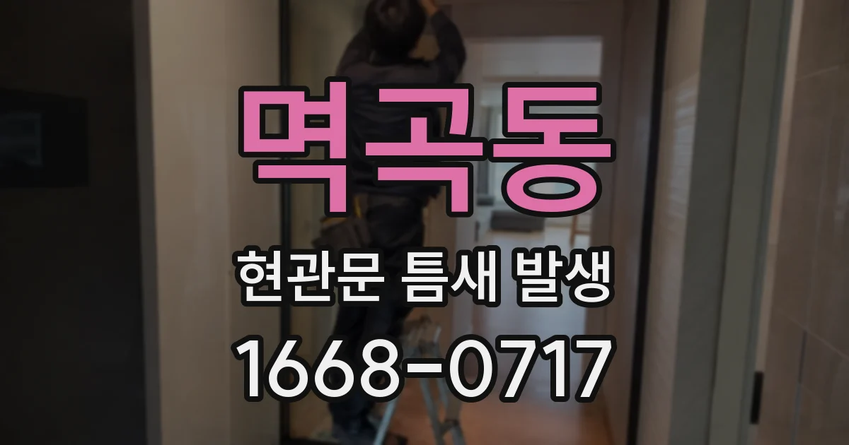 멱곡동 현관문 틈새 발생