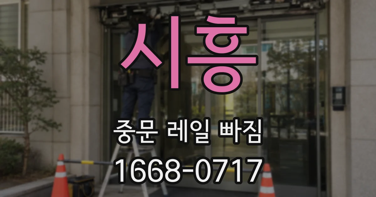 시흥 중문 레일 빠짐