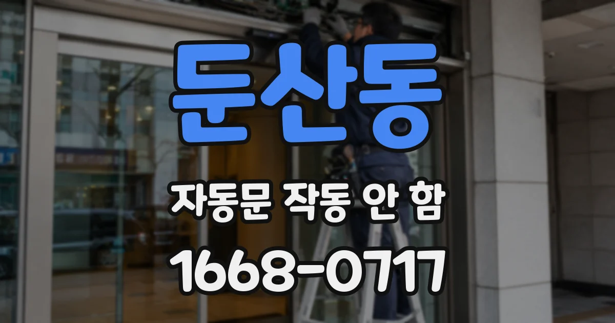 둔산동 자동문 작동 안 함