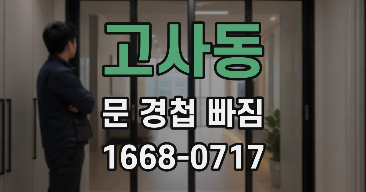 고사동 문 경첩 빠짐