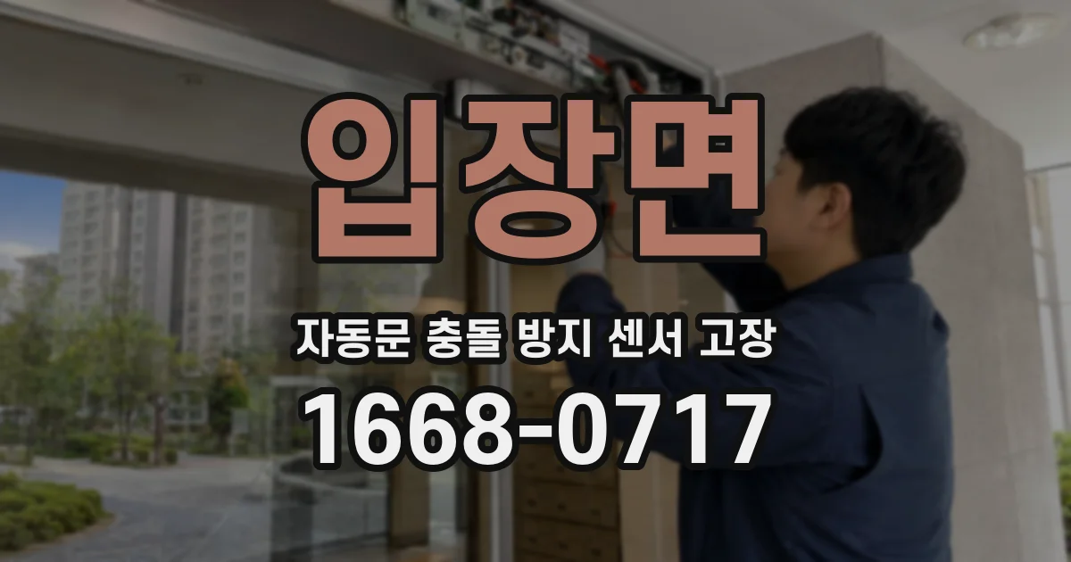 입장면 자동문 충돌 방지 센서 고장