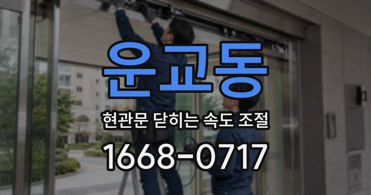 운교동 현관문 닫히는 속도 조절