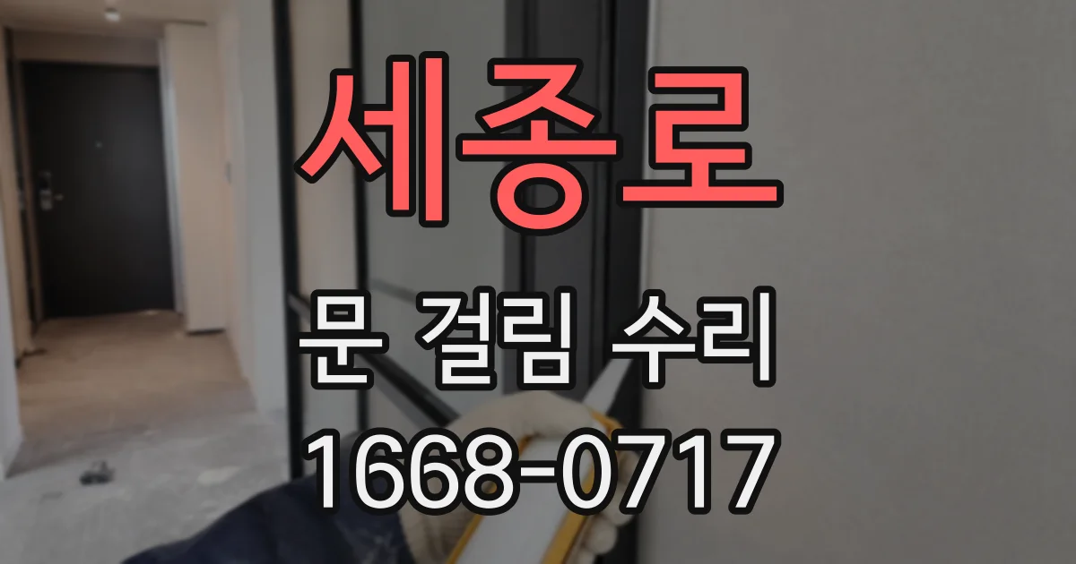세종로 문 걸림 수리
