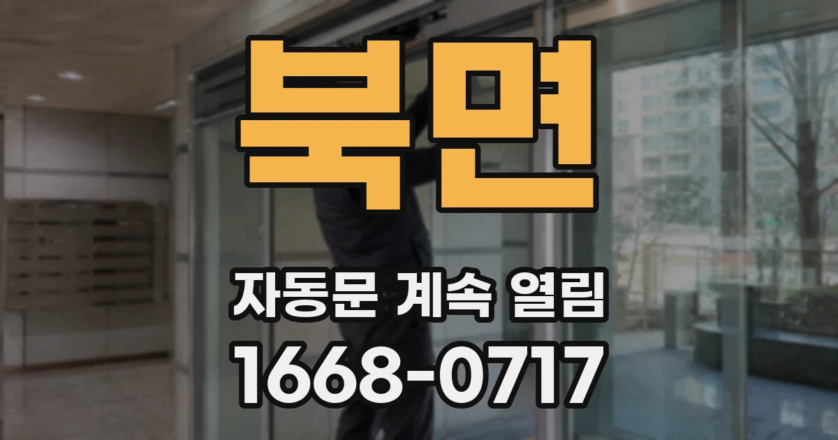 북면 자동문 계속 열림