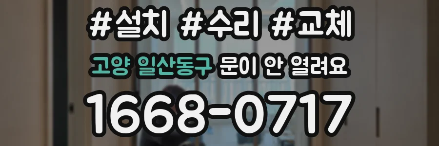 고양 일산동구 문이 안 열려요