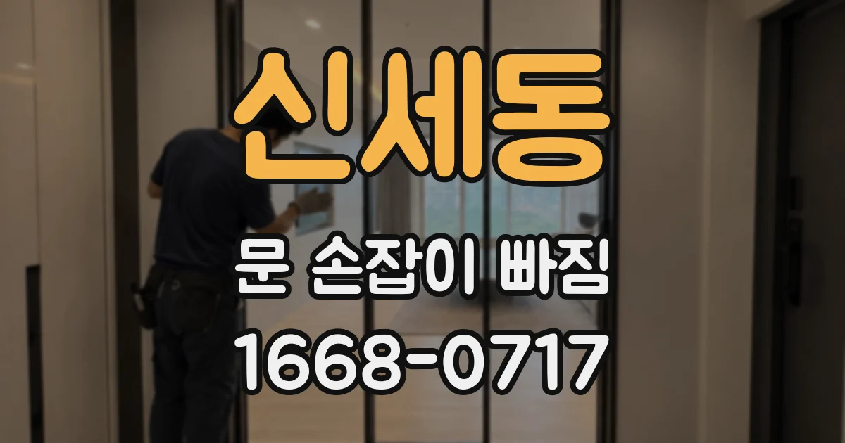 신세동 문 손잡이 빠짐