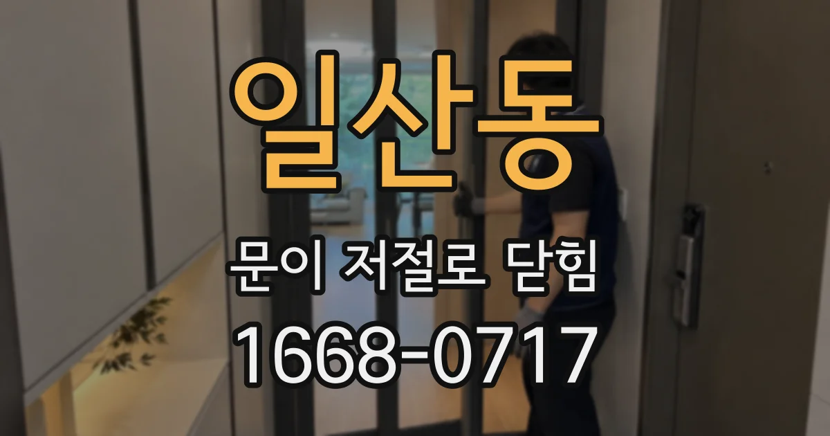 일산동 문이 저절로 닫힘