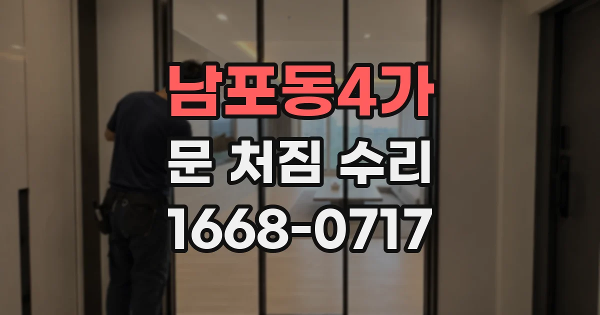 남포동4가 문 처짐 수리