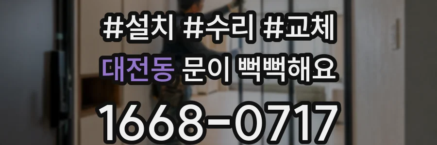 대전동 문이 뻑뻑해요
