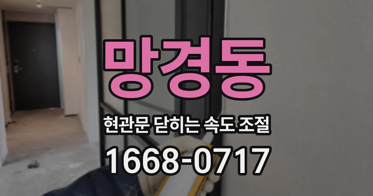 망경동 현관문 닫히는 속도 조절