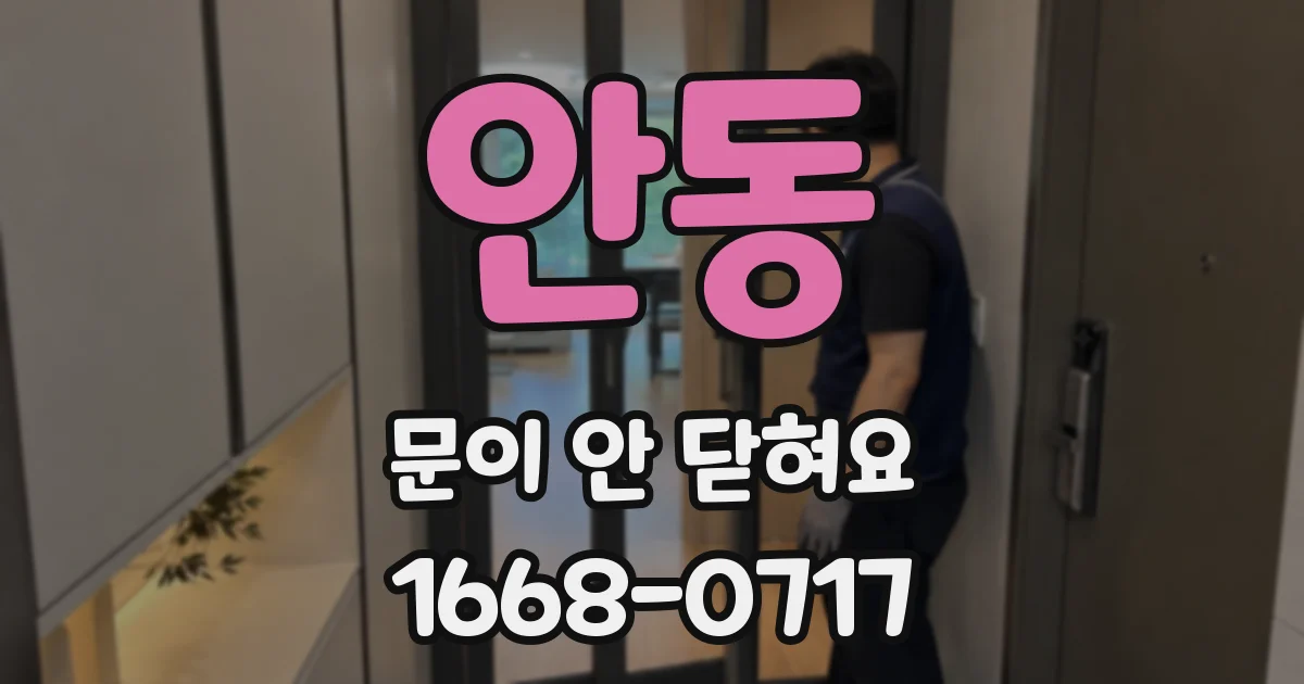 안동 문이 안 닫혀요