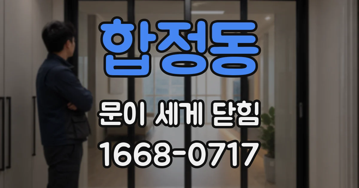 합정동 문이 세게 닫힘