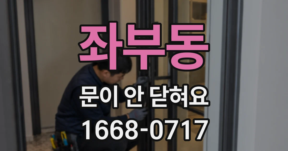 좌부동 문이 안 닫혀요