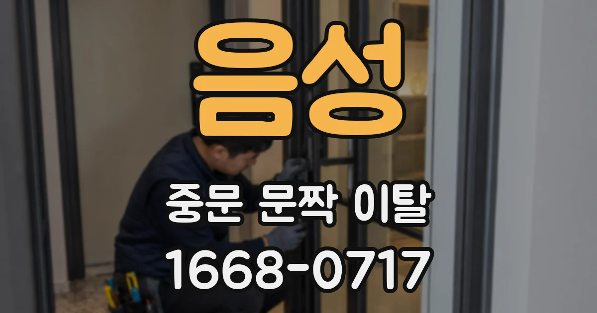 음성 중문 문짝 이탈
