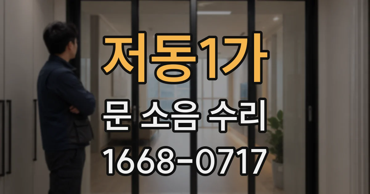 저동1가 문 소음 수리