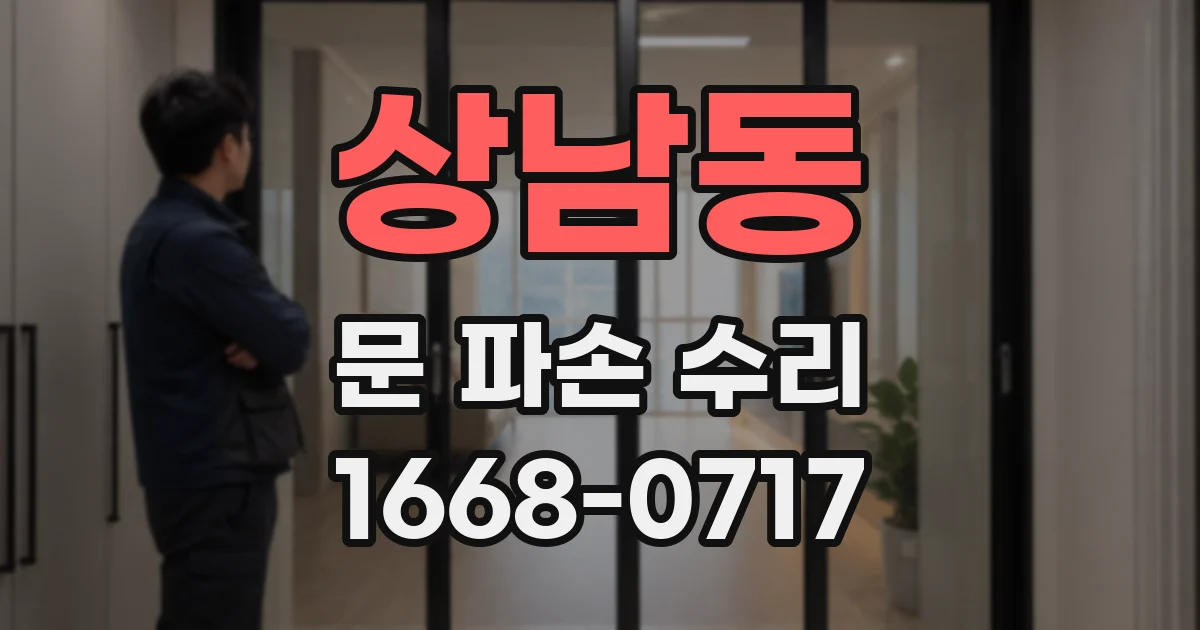 상남동 문 파손 수리